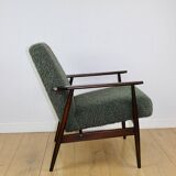 Fauteuil 'Lis', design en bouclés verts des années 1970 par Henryk Lis - 2 pièces disponibles