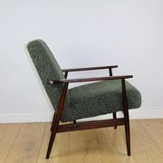 Armchair 'Lis', 1970s green boucle design by Henryk Lis - 2 pieces available