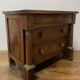 19th century Empire style walnut chest of drawers. It opens with 3 drawers in