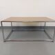 Table basse vintage style USM en mélaminé et métal chromé