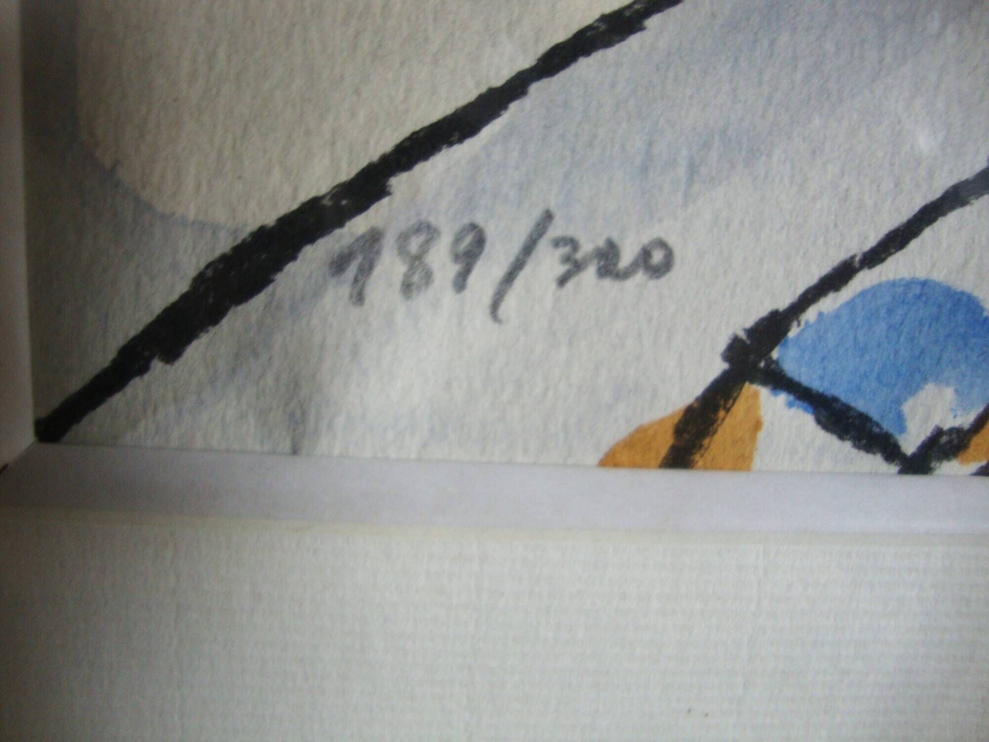 Antonio segui original lithograph from 1996 signed "the songs of the city"