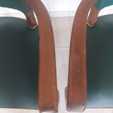 paire de chaises, fauteuils bridges vert foncé