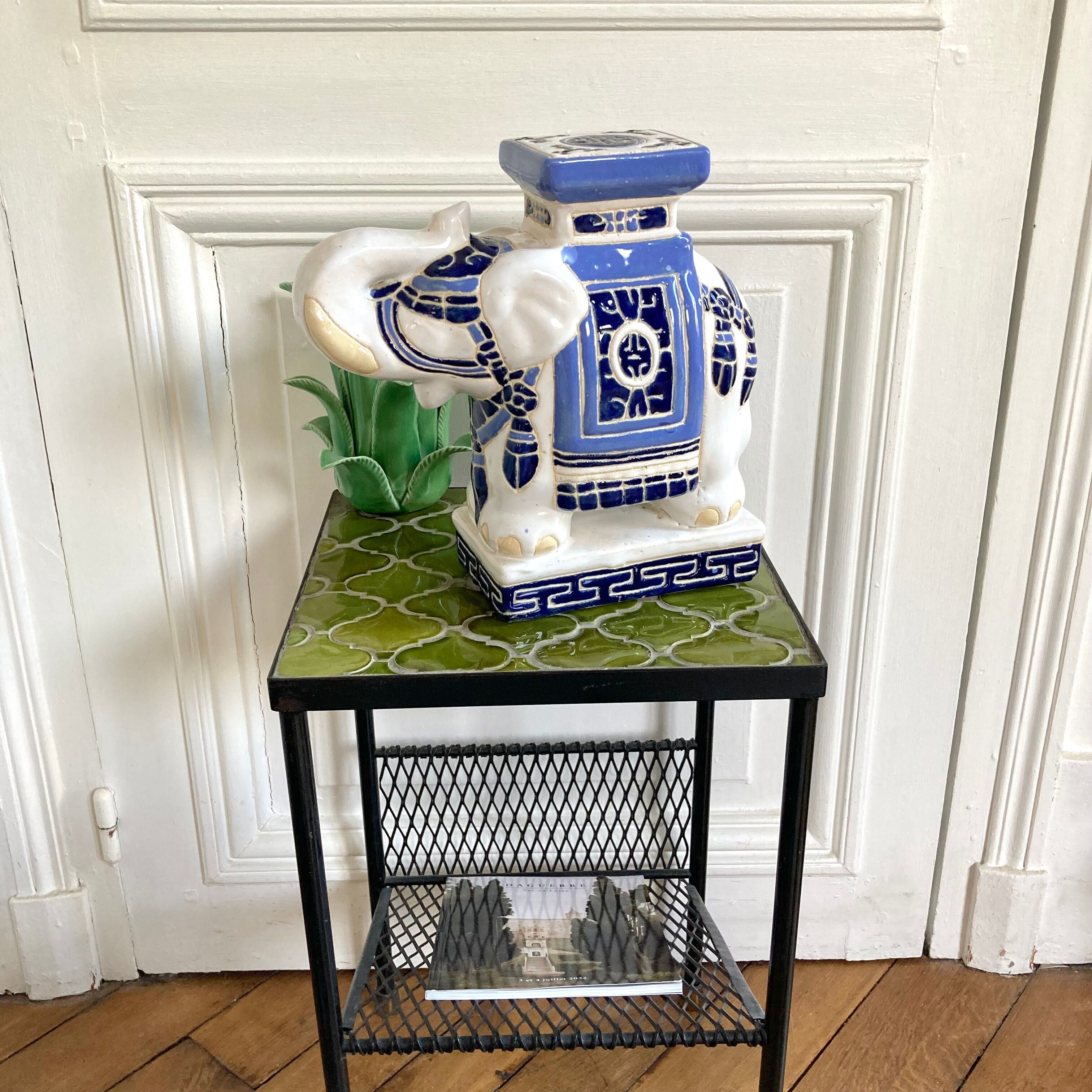 Ceramic elephant plant holder