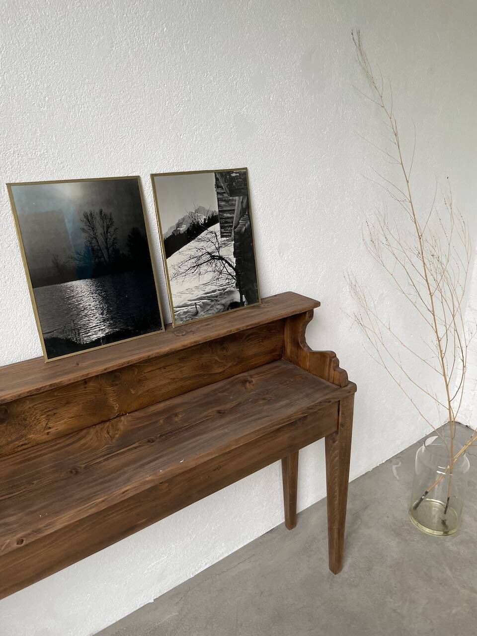 Old photographs lake and mountain