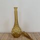 Italian Empoli carafe in amber bubbled glass