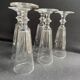 6 Baccarat Clermont 19th century champagne flutes