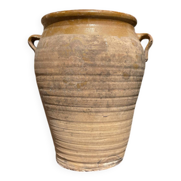 Ancient terracotta pottery jar