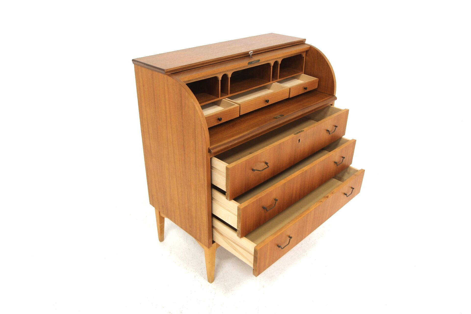 Scandinavian secretary, in teak, Sweden, 1950