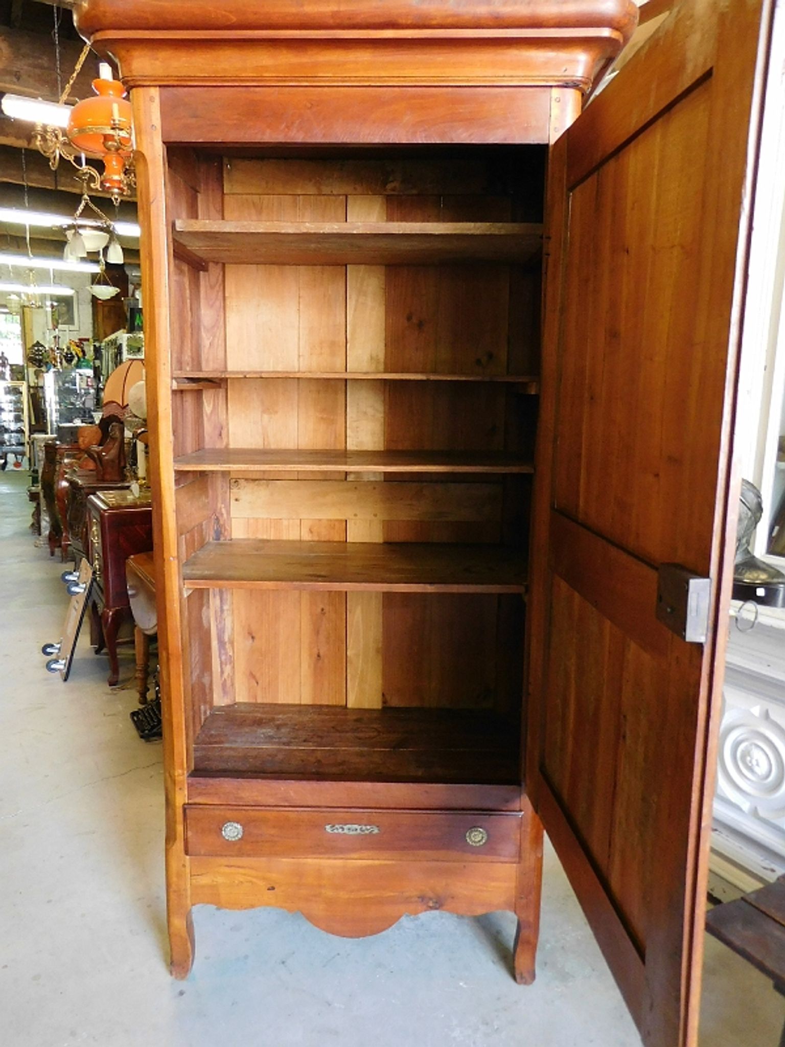 Bonnetiere in cherry 1 door 1 drawer of the xix century