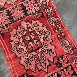 Moroccan carpet boujad red - 85 x 200 cm