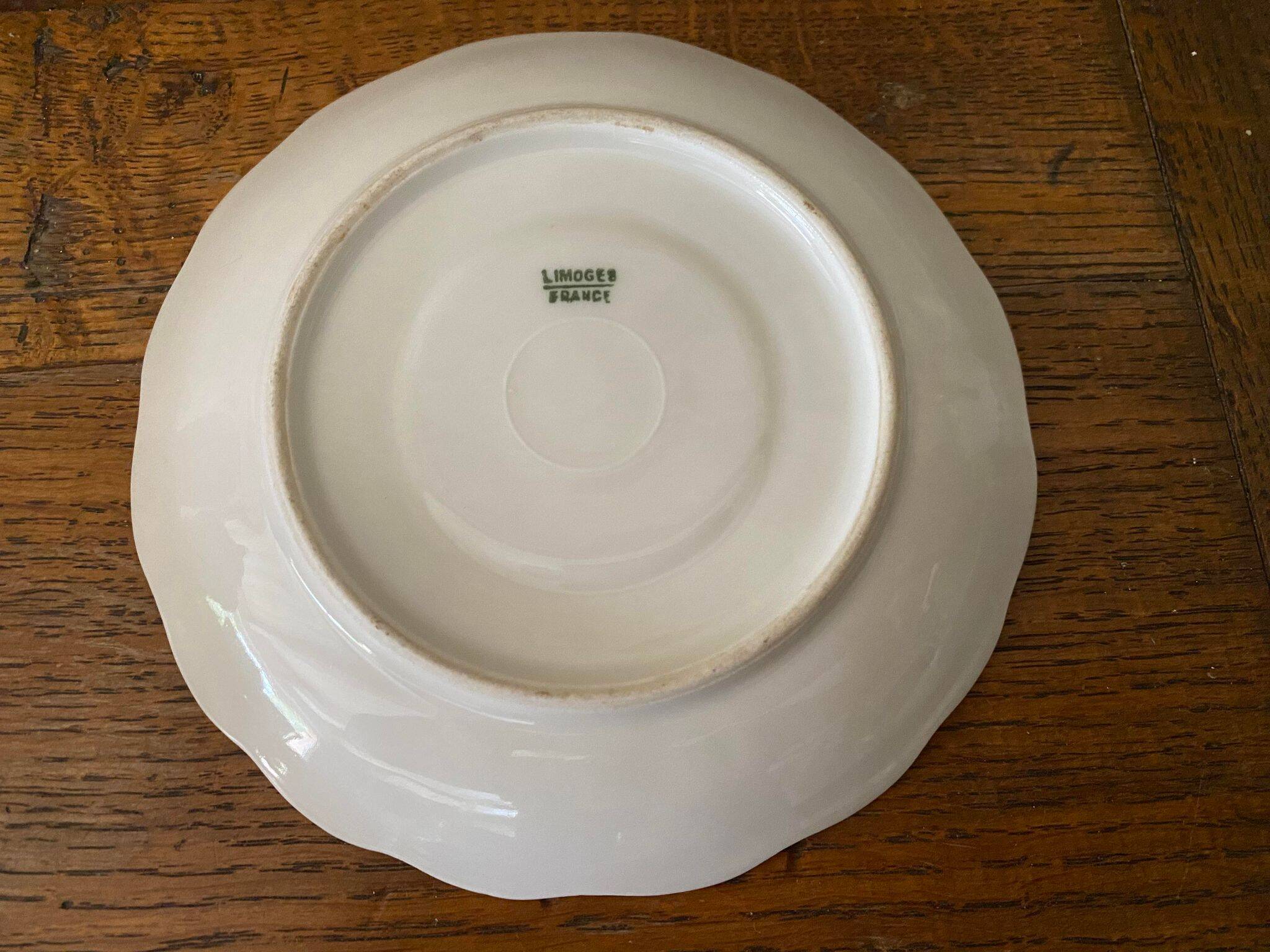 Green decorative cup Limoge porcelain