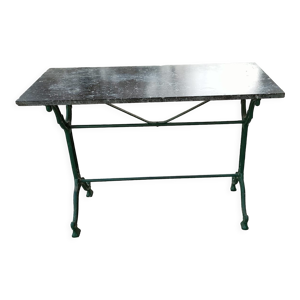 Table bistrot en marbre - fer