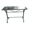 Marble bistro table with wrought iron leg