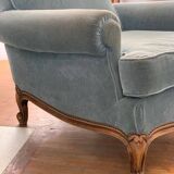 Antique velvet armchair