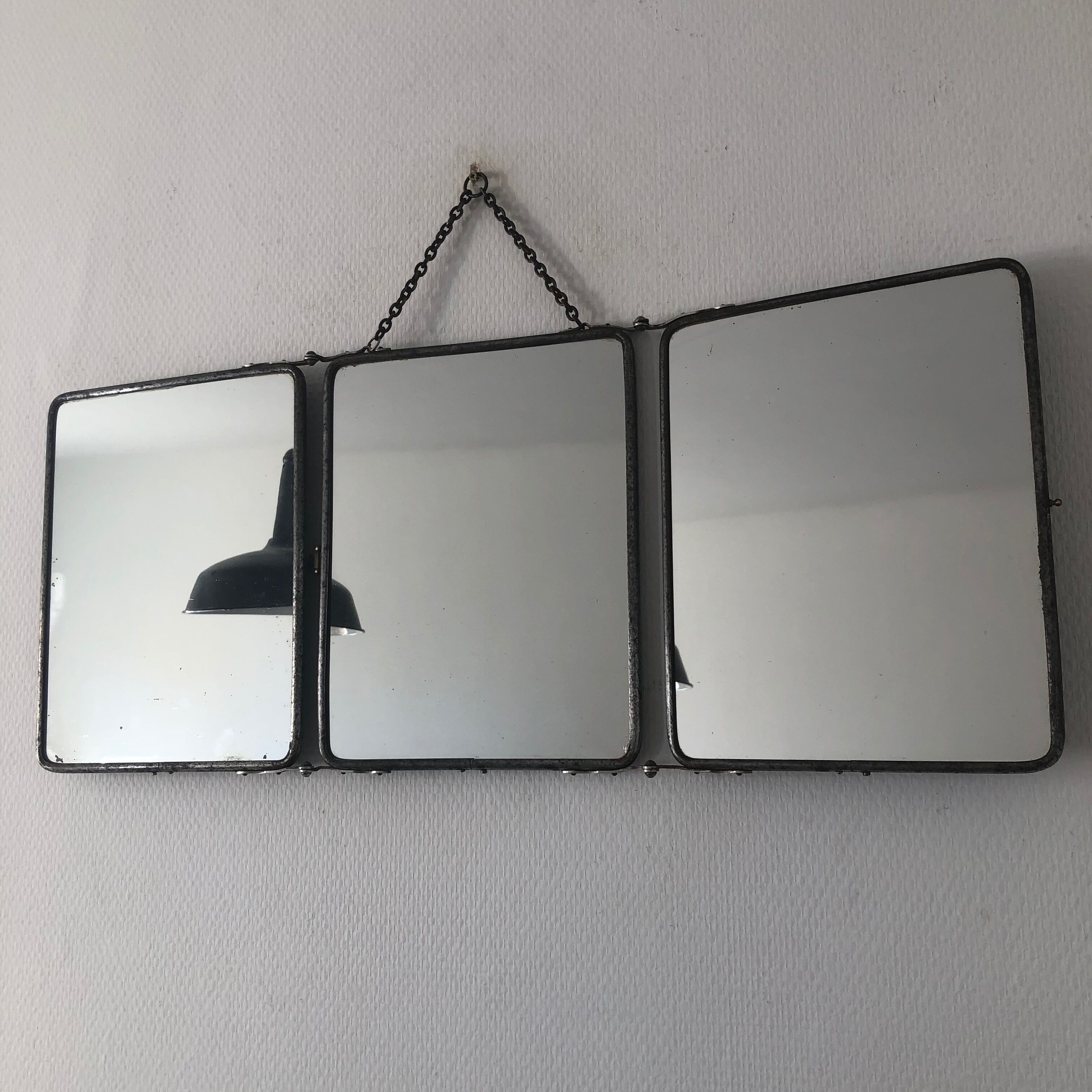 Barber vintage mirror 1930 - 28x69cm