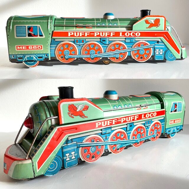 Metal toy vintage locomotive