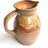 Turned stoneware pitcher