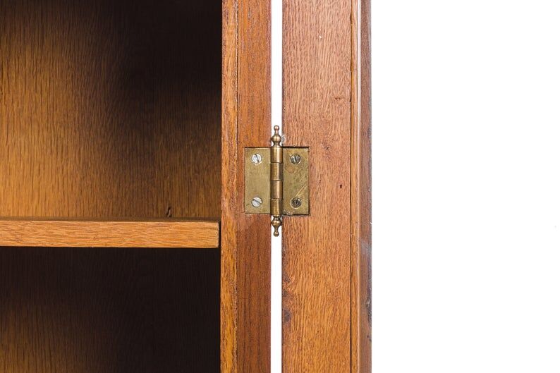 Vintage oak and resinous mahogany cabinet North Germany circa 1890