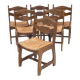 Set of 6 chairs by Guillerme and Chambron