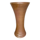 Old Large Model Vase Stoneware Brown Beige 60s Vintage