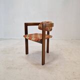 Set of 6 Italian Wooden Armchairs, 1960's