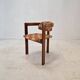 Set of 6 Italian Wooden Armchairs, 1960's