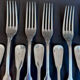 24-piece silver-plated metal cutlery set "Deettjean 190" and their box - Filet de Coeur model - Ref 11