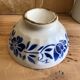 Ancient bowl Digoin blue flowers