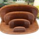 Former sorter of art deco desk in two-tone oak and mahogany wood