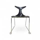 6 x Delfy chair by Gino Carollo for Ciacci Kreaty / Italy 1990s / 2 x red - 4 x black