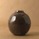 Vase soliflore grès chiné émaillé brun noix de coco vintage 1976