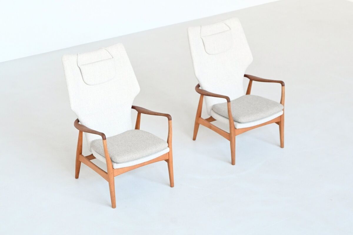 A. Madsen and H. Schubell “Kirsten” lounge chairs Bovenkamp Netherlands 1960