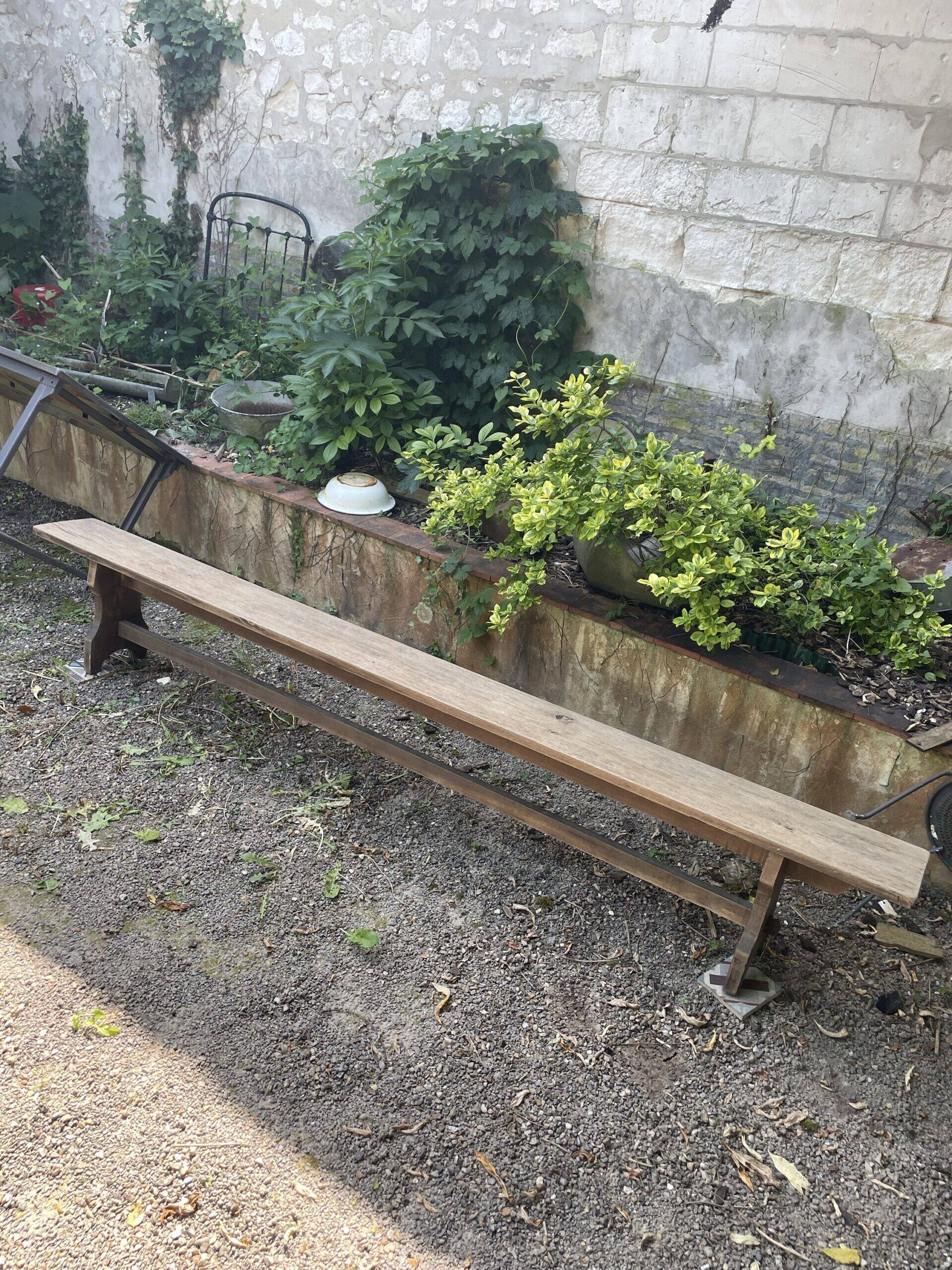 Banc en chêne massif 3m de longueur