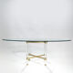 Plexi table Sandro Petti for Metalarte 1970 in brass