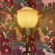 Lampadaire Américain verre et métal 200 cm design 1950.