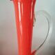 Vase, pichet verre Empoli orange année 70