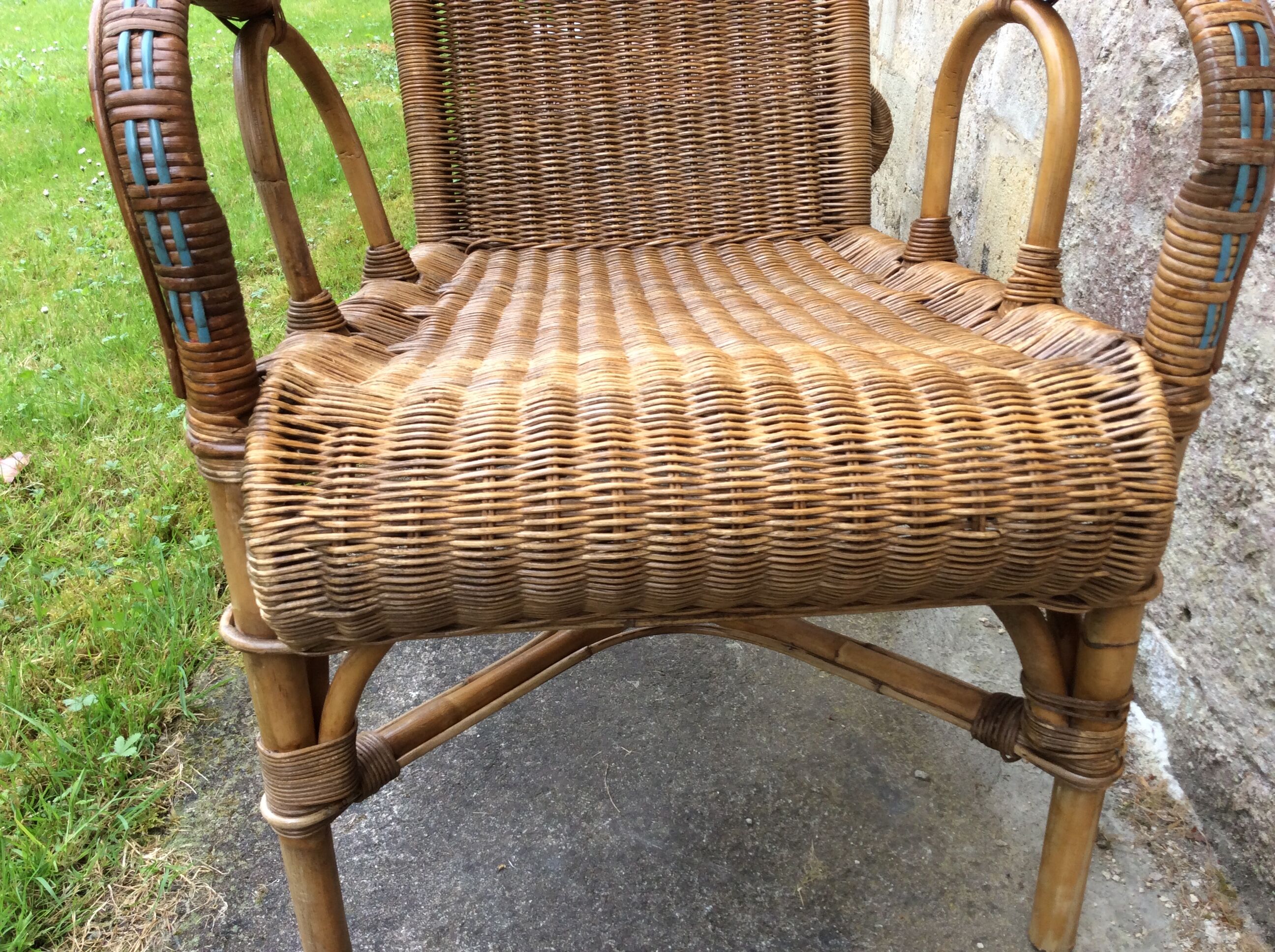 Pair of rattan chairs