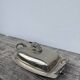 Silver metal pompom butter dish