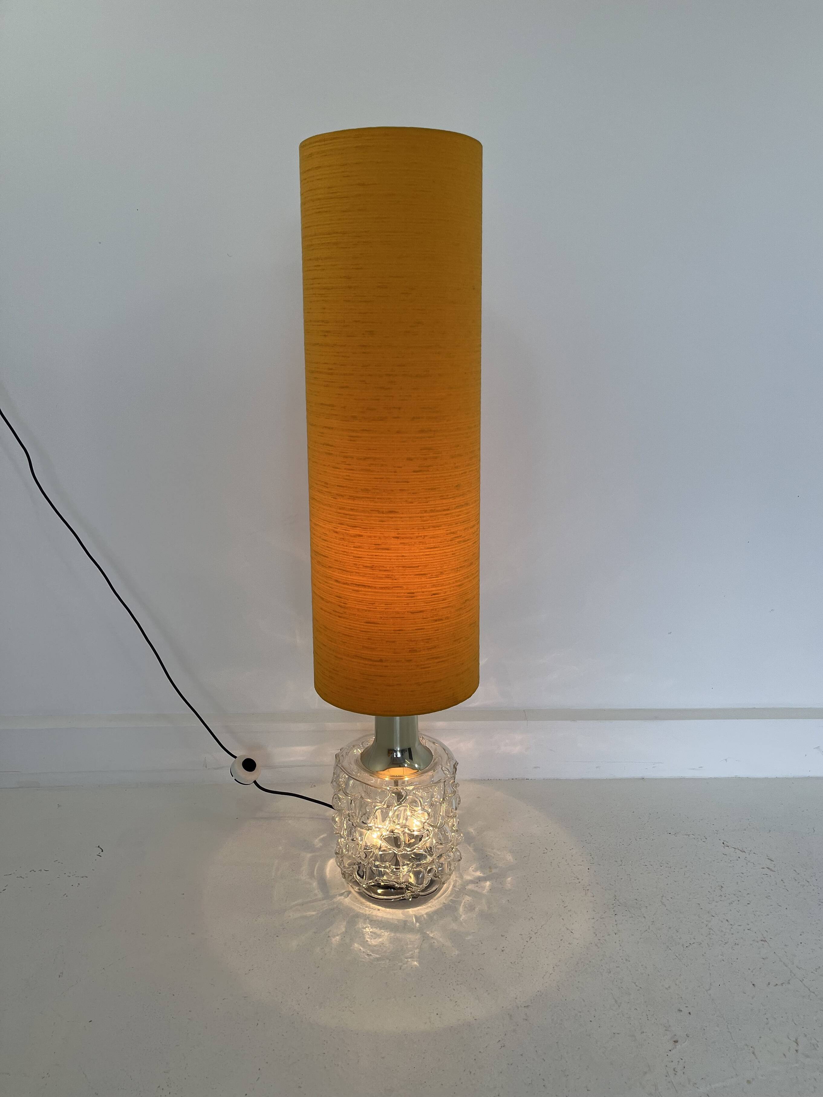 Lampe vintage en verre bulle et chrome de Doria Leuchten, Allemagne, années 1960.