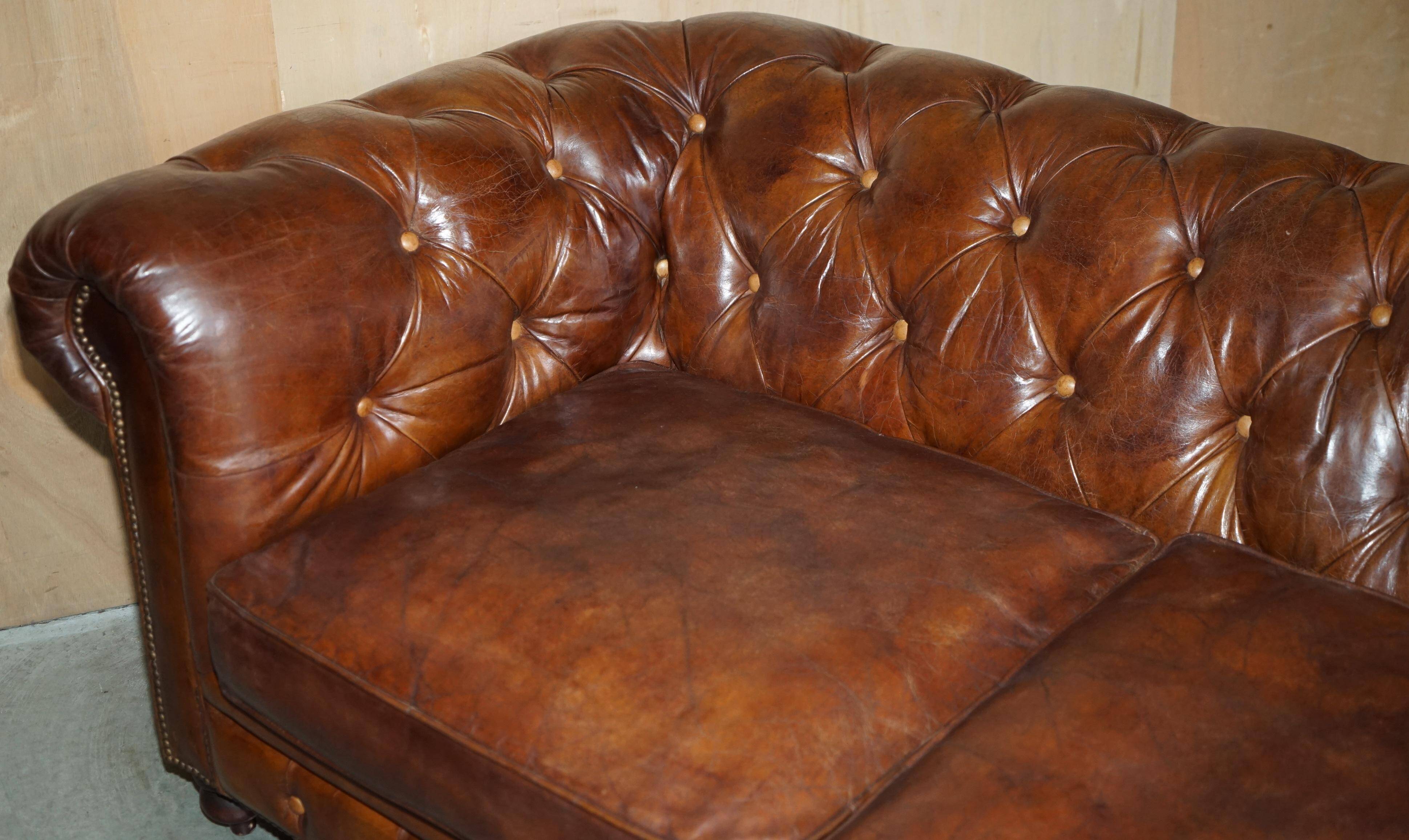 Heritage Biker Chesterfield Leather Sofa for 6 people by Timothy Oulton