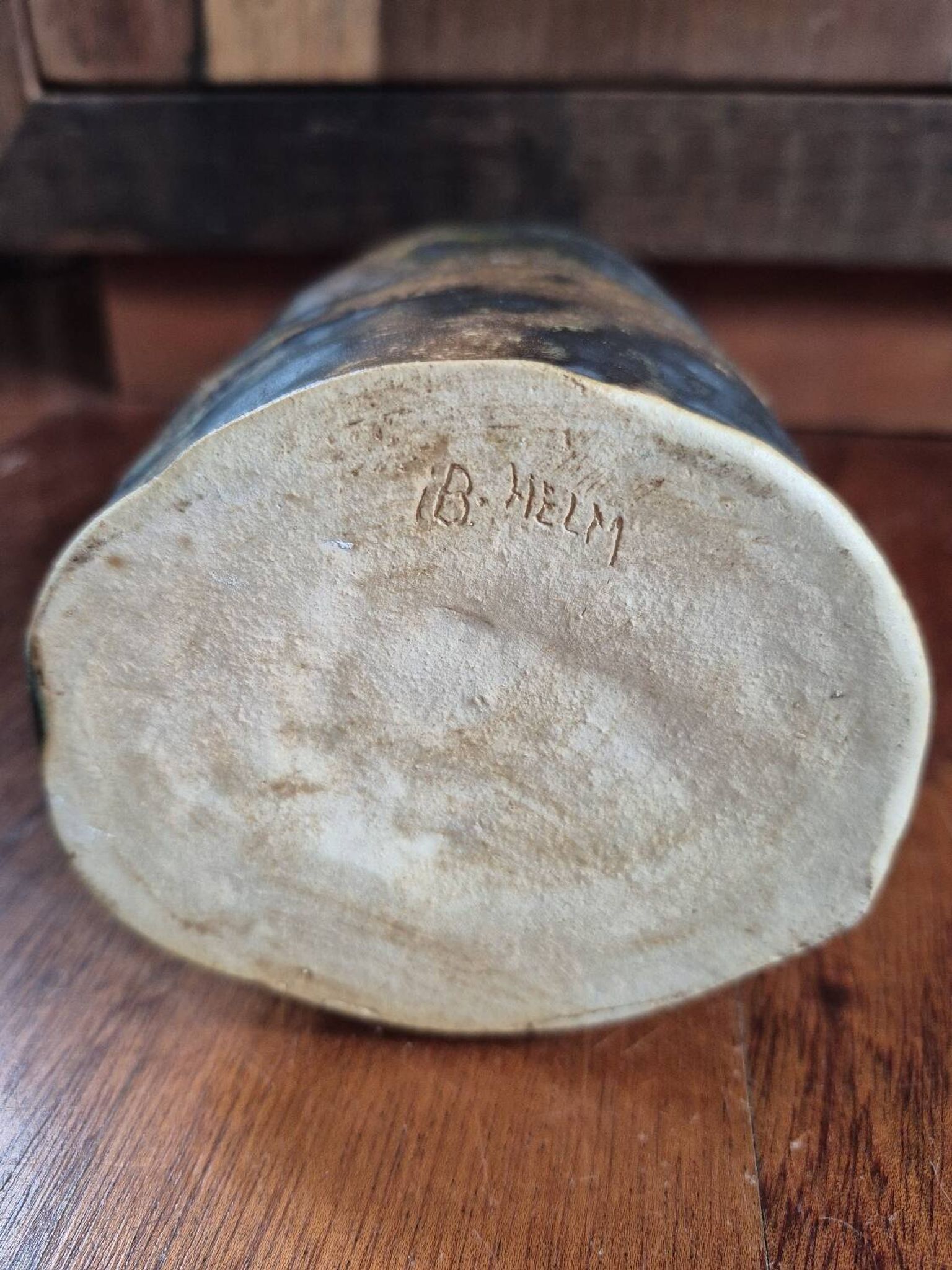 Vase en grès émaillé ib. helm doigt / pouce