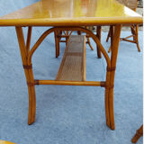 Rattan and caning dining table