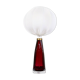 Mid-century modern table lamp with cotton shade Carl Fagerlund Orrefors Sweden
