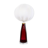 Mid-century modern table lamp with cotton shade Carl Fagerlund Orrefors Sweden