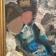Original Swedish Oil on Canvas – "Family" by Gösta Falck – Signed – Vintage and Framed