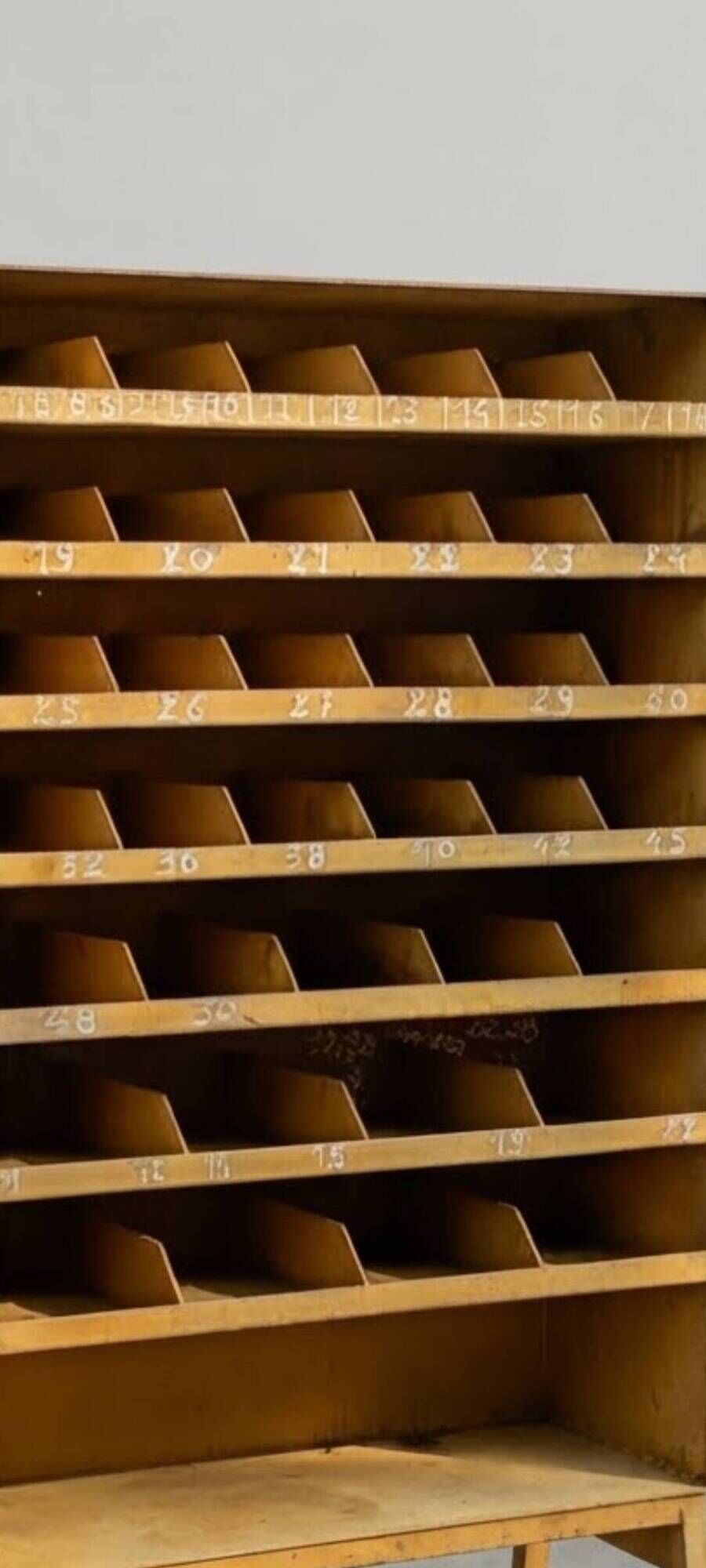 Industrial shelving unit with compartments