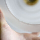 Pair of frosted glass hand lamps