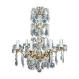 Chandelier, bronze, Louis XV style crystal