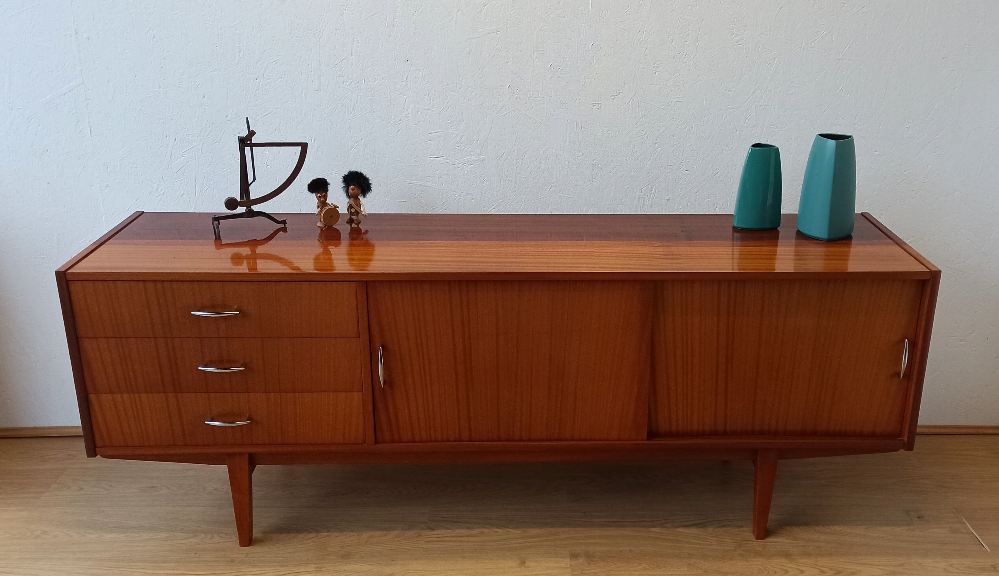 Modernist long sideboard of the 1970s