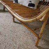 Vintage rattan bench